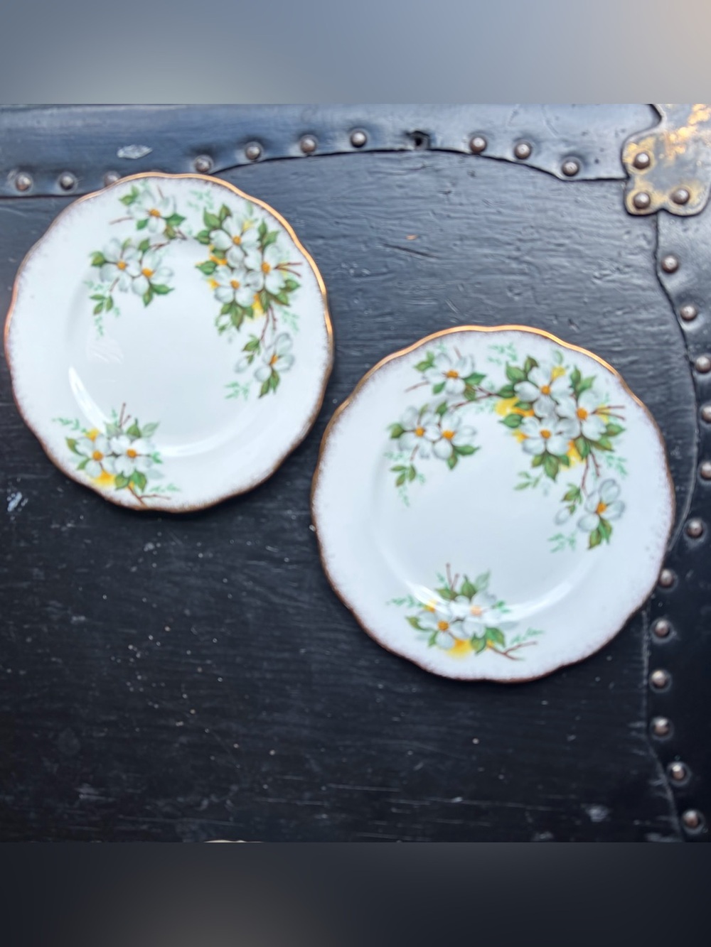 Royal Albert White Dogwood plates 6.25” set of 2